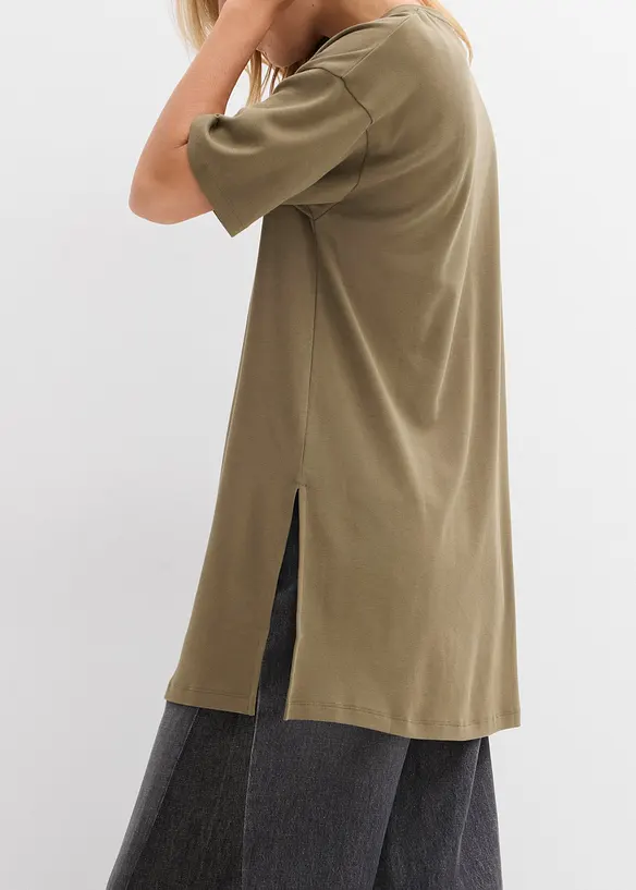 T-shirt long et oversize 100% coton, bonprix