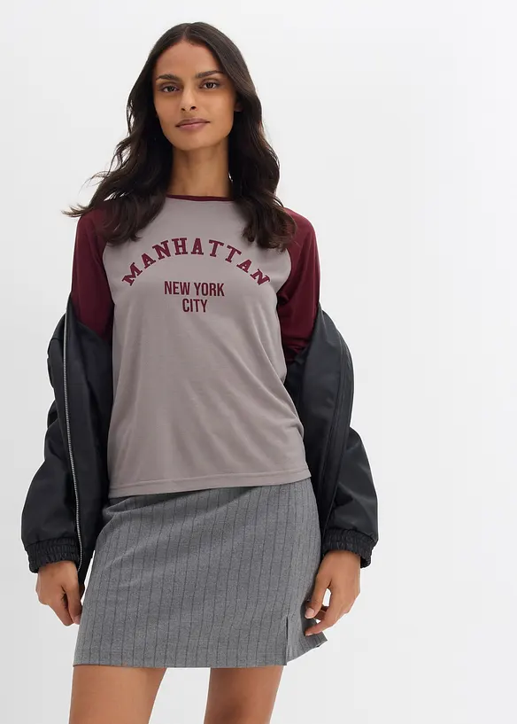 T-shirt manches longues en jersey, bonprix