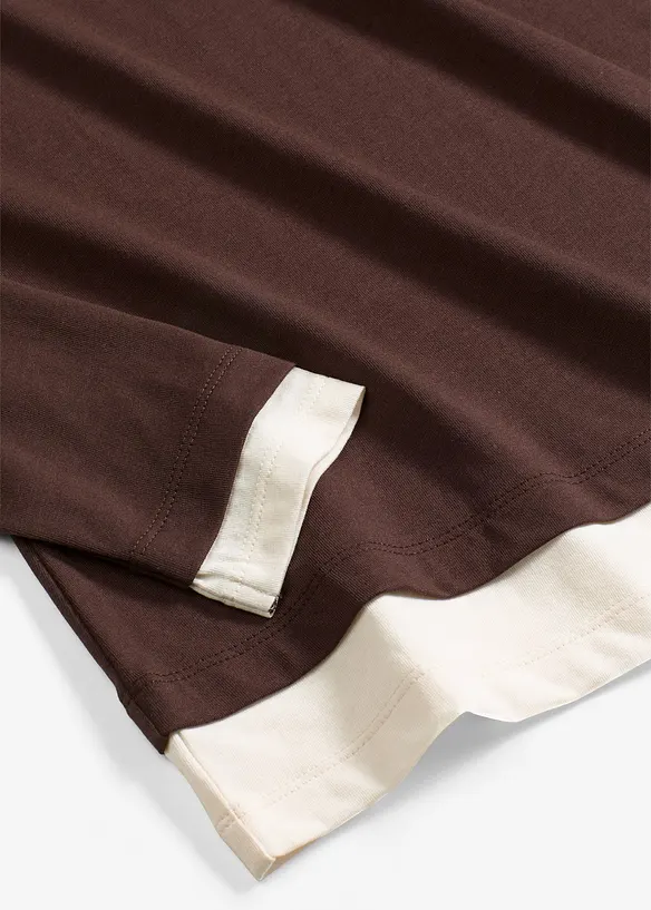 T-shirt manches longues en coton mélangé, bonprix