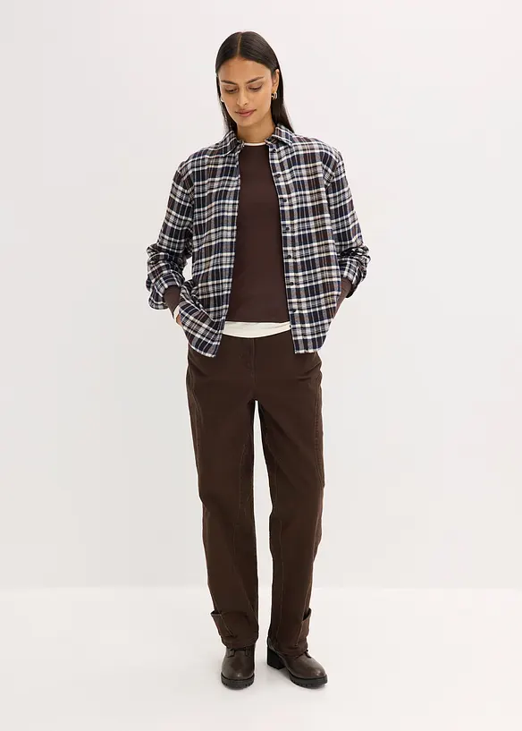 T-shirt manches longues en coton mélangé, bonprix