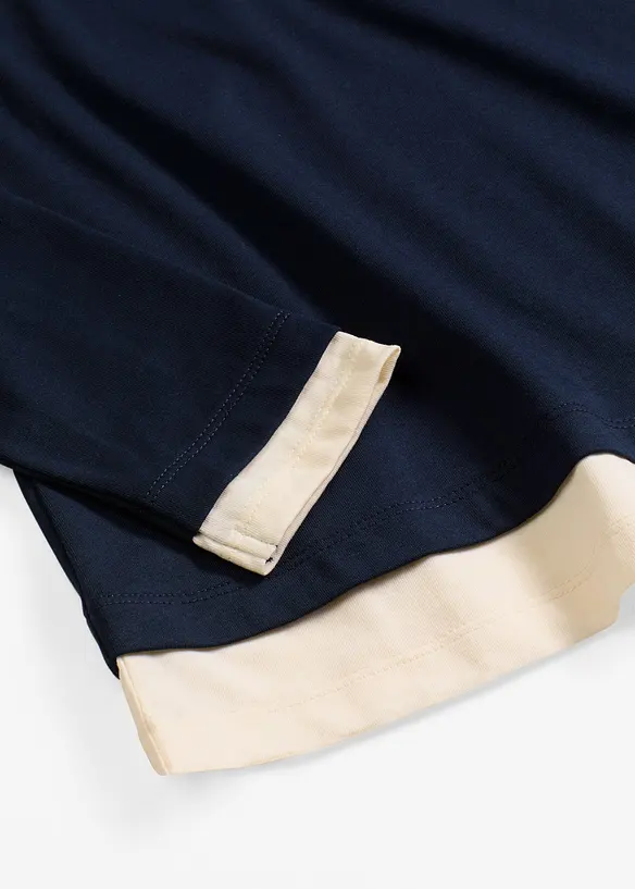 T-shirt manches longues en coton mélangé, bonprix