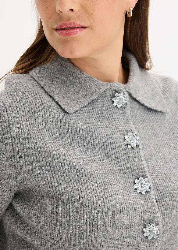 Pull polo avec laine, bonprix