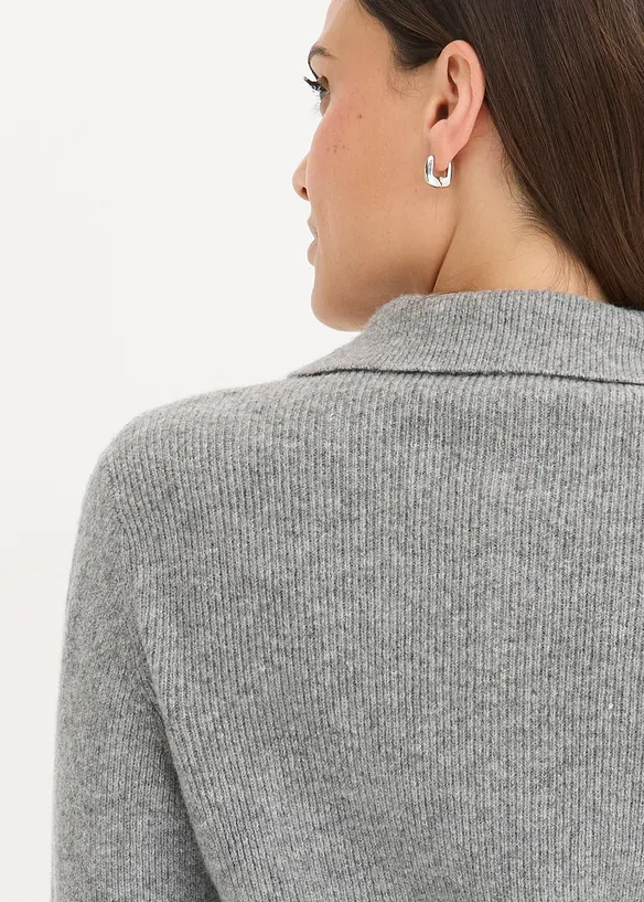 Pull polo avec laine, bonprix