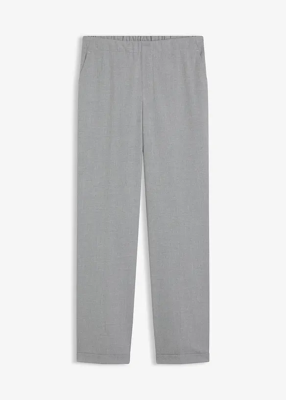 Pantalon à revers et taille élastiquée, bonprix