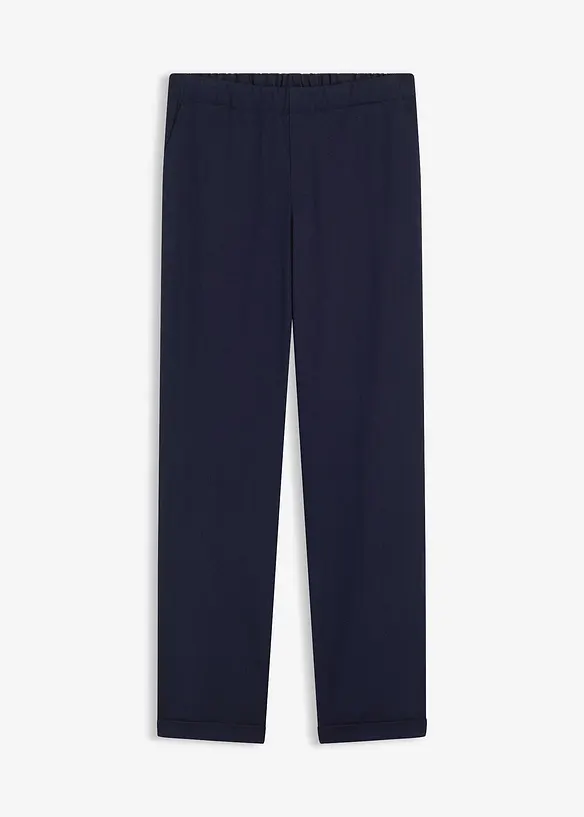 Pantalon à revers et taille élastiquée, bonprix