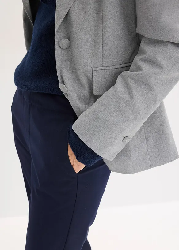 Pantalon à revers et taille élastiquée, bonprix