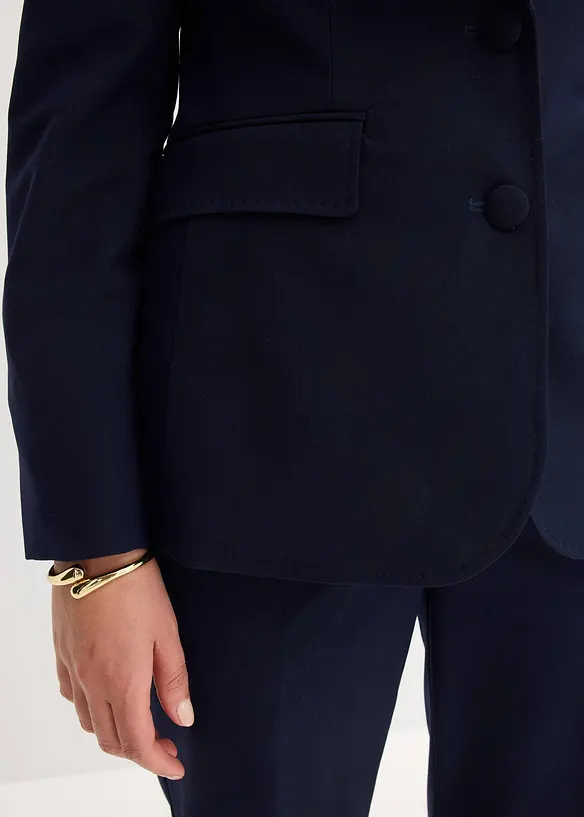 Blazer avec détails surfilés décoratifs, bonprix