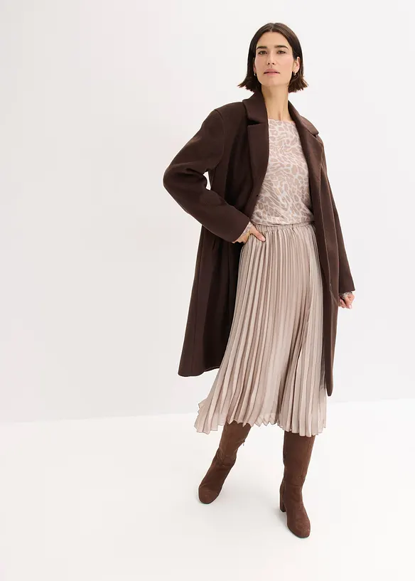 T-shirt à imprimé léopard brillant, bonprix