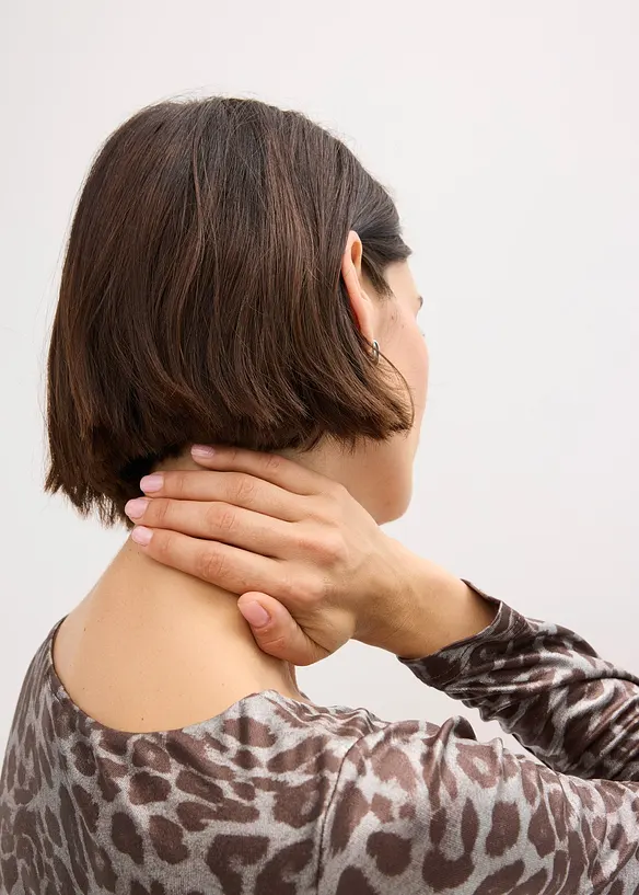 T-shirt à imprimé léopard brillant, bonprix