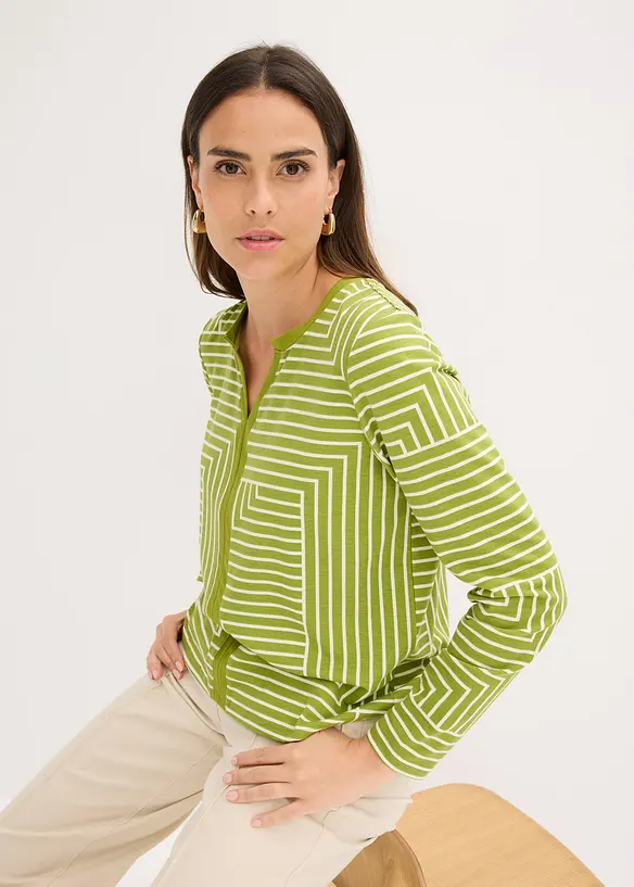 T-shirt manches longues en viscose mélangée, bonprix