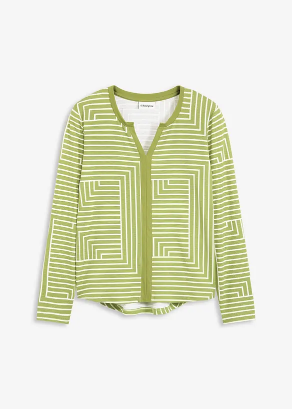 T-shirt manches longues en viscose mélangée, bonprix