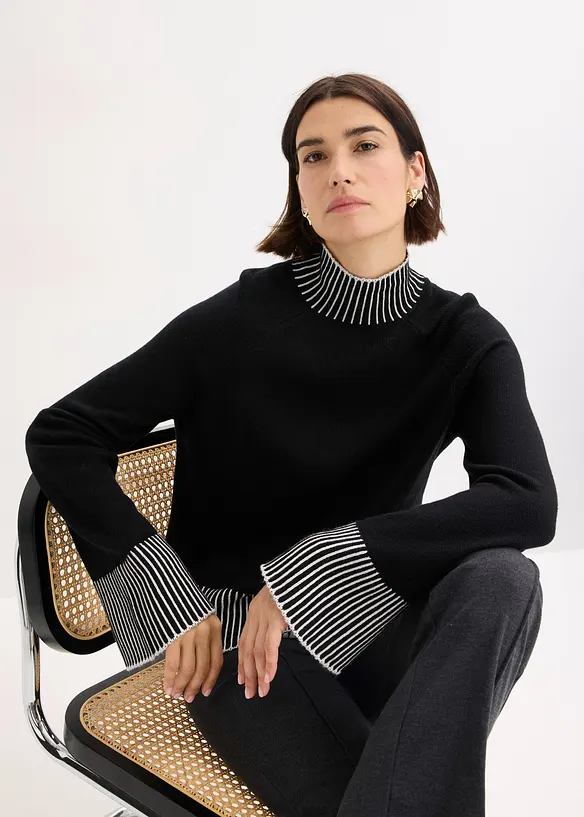 Pull à col montant, bonprix