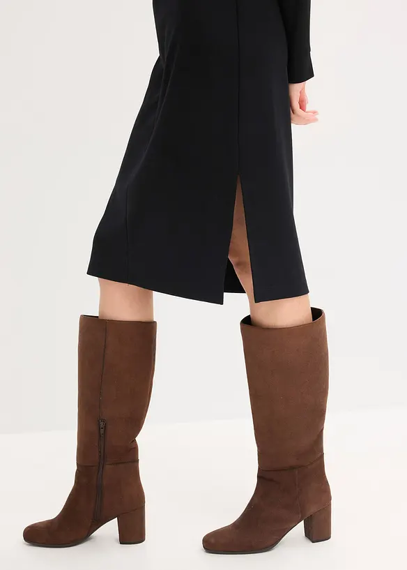 Robe-chemise en Punto di Roma, bonprix