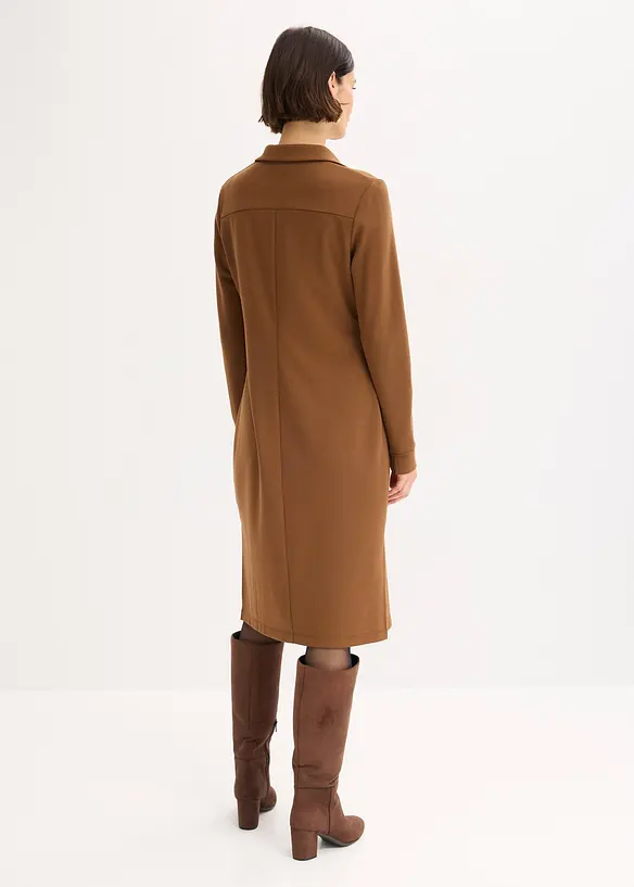 Robe-chemise en Punto di Roma, bonprix