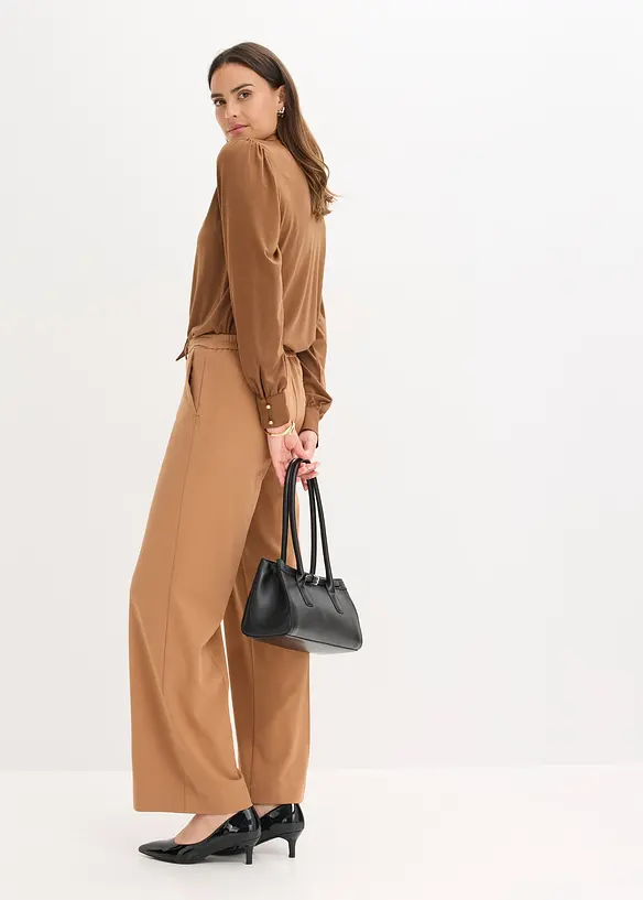 T-shirt à lavallière en satin, bonprix