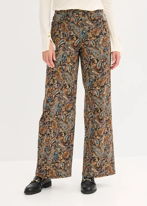 Pantalon ample et extensible en twill, bonprix