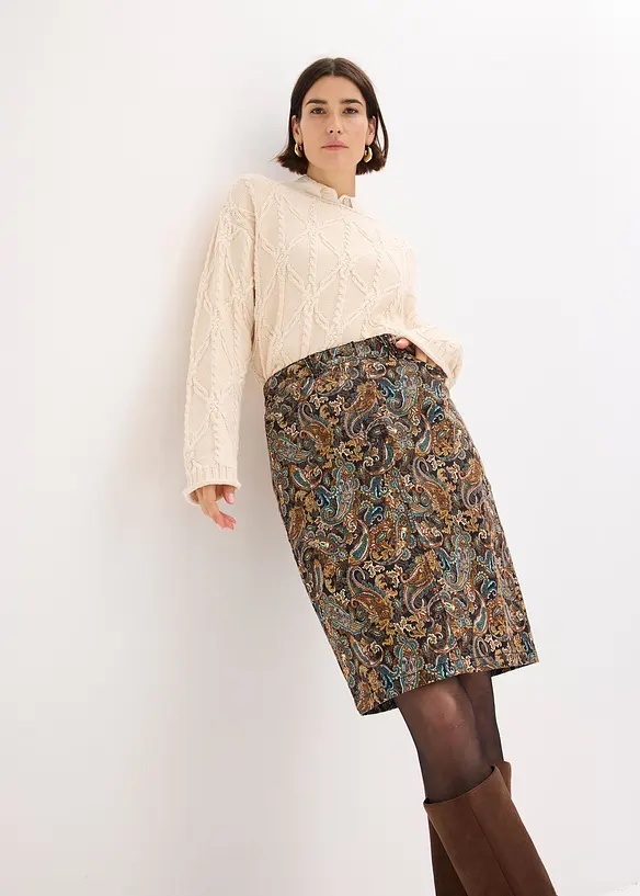 Jupe extensible en coton majoritaire, bonprix