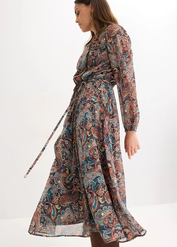 Robe en mousseline à imprimé paisley, bonprix