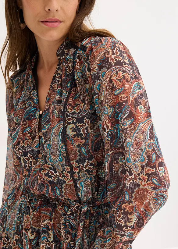 Robe en mousseline à imprimé paisley, bonprix