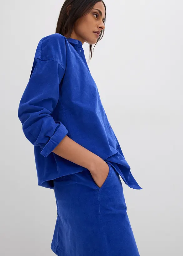 Jupe courte en velours côtelé, bonprix