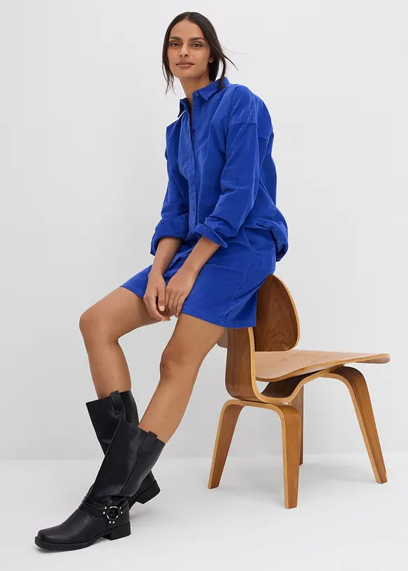 Jupe courte en velours côtelé, bonprix