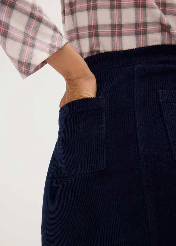 Jupe en velours côtelé, bonprix