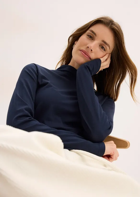 T-shirt manches longues ajusté, bonprix