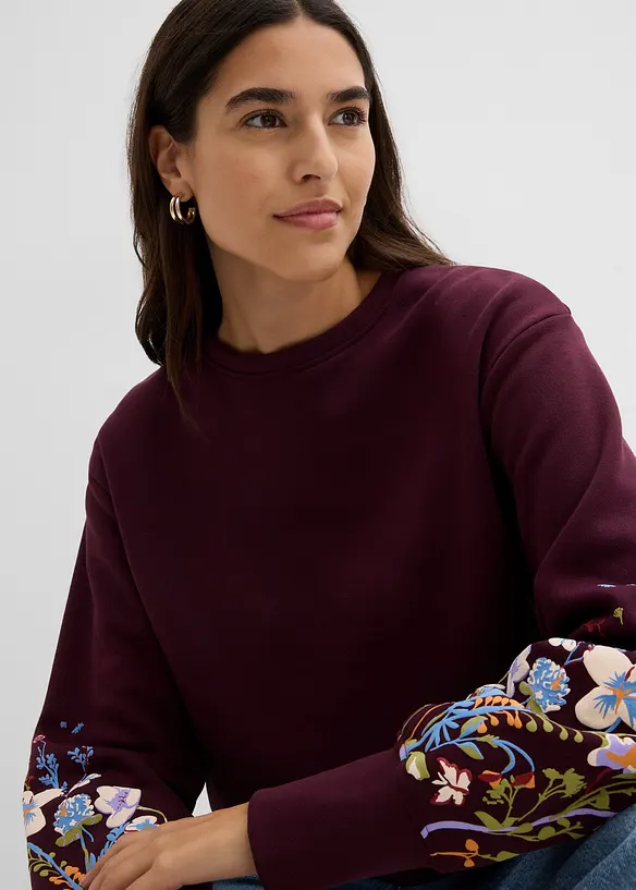 Sweat en coton mélangé, bonprix