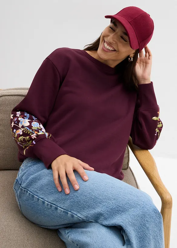 Sweat en coton mélangé, bonprix