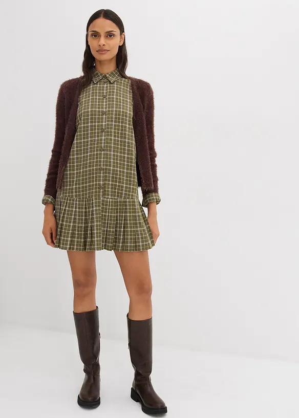 Robe-chemise à carreaux, bonprix