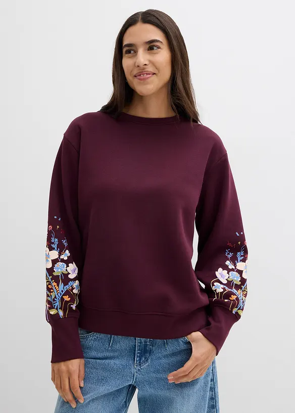Sweat en coton mélangé, bonprix