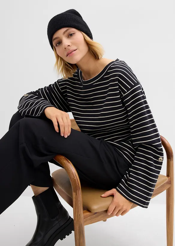 Sweat oversize 100% coton, bonprix