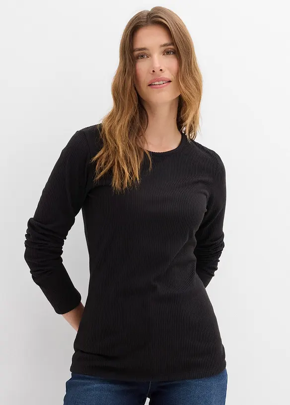 T-shirt thermique côtelé, bonprix