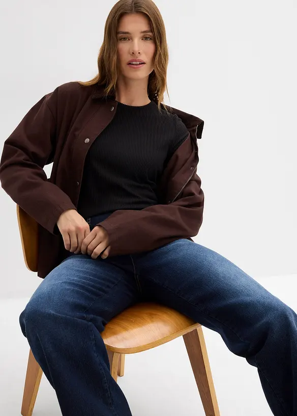 T-shirt thermique côtelé, bonprix