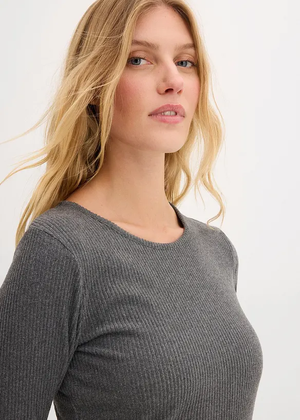 T-shirt thermique côtelé, bonprix