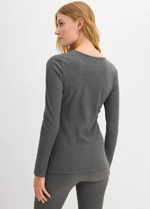 T-shirt thermique côtelé, bonprix