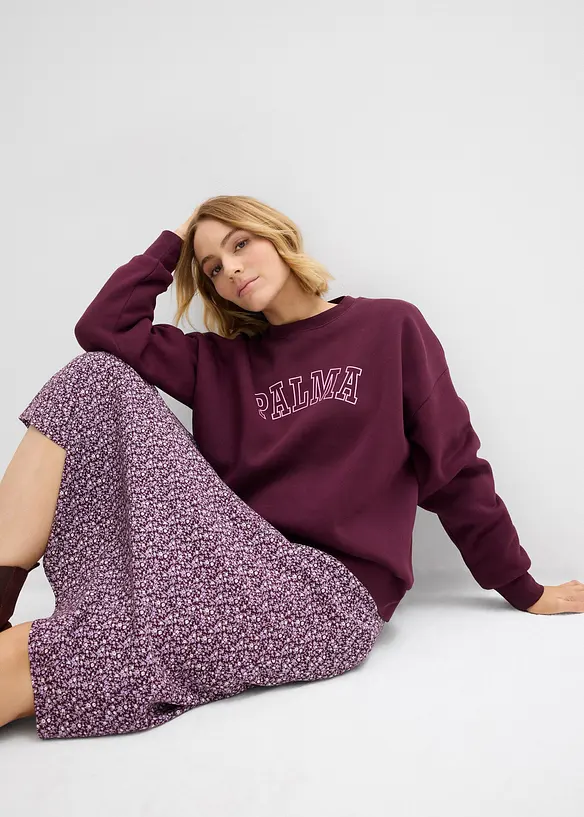 Sweat oversize en coton mélangé, bonprix