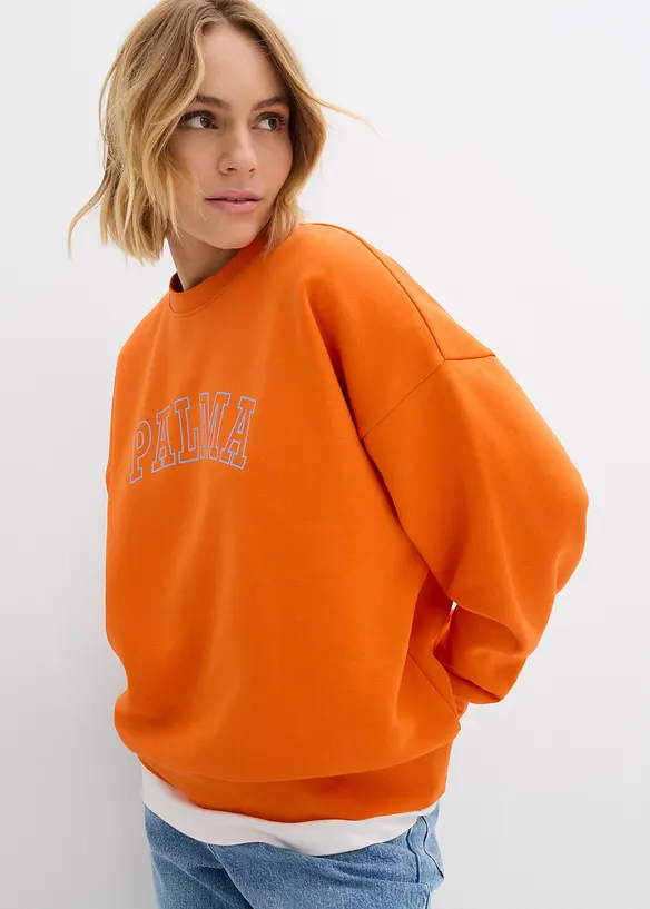 Sweat oversize en coton mélangé, bonprix