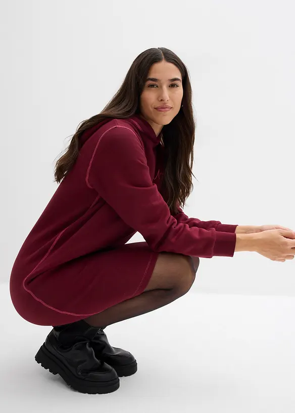 Robe sweat en coton mélangé, bonprix