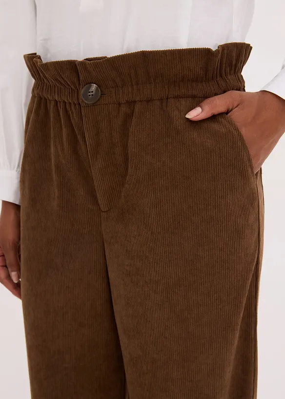 Pantalon ample en velours côtelé, bonprix