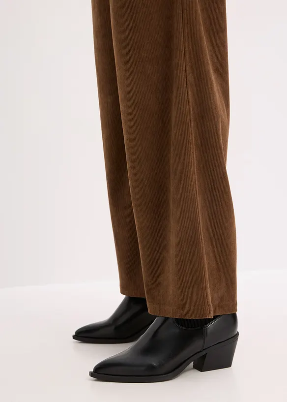 Pantalon ample en velours côtelé, bonprix