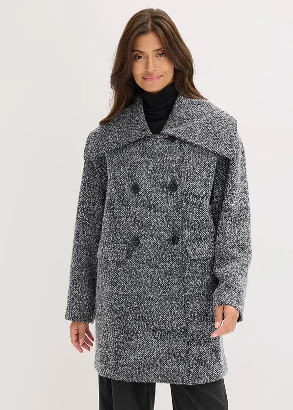 Manteau court aspect chiné, bonprix