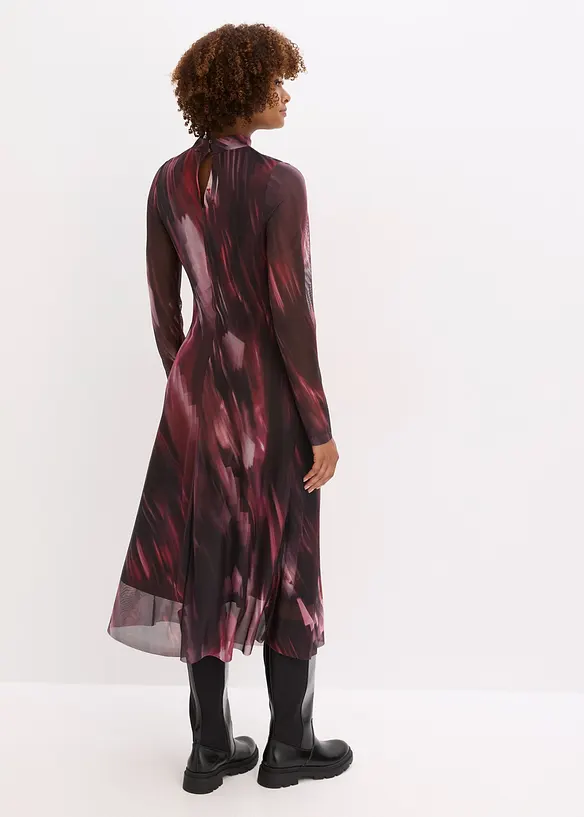 Robe midi en mesh doux, bonprix