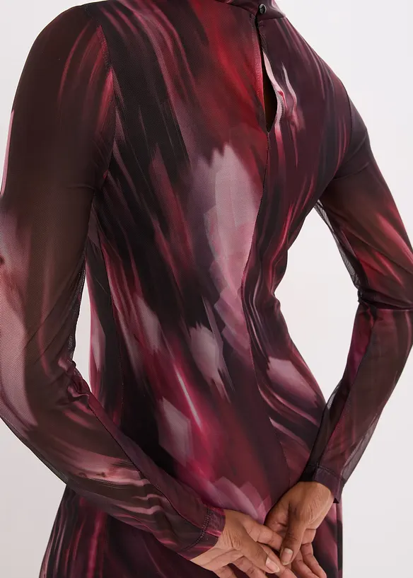 Robe midi en mesh doux, bonprix