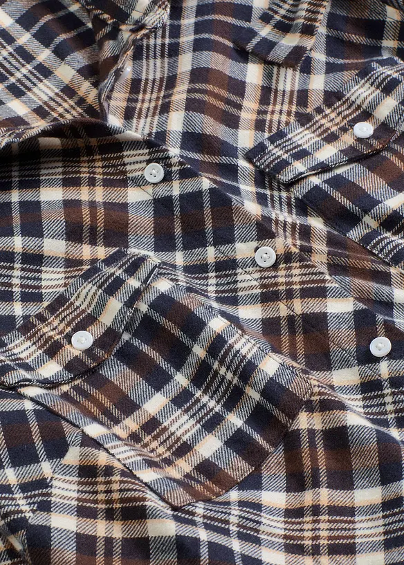 Robe-chemise en flanelle douce, bonprix