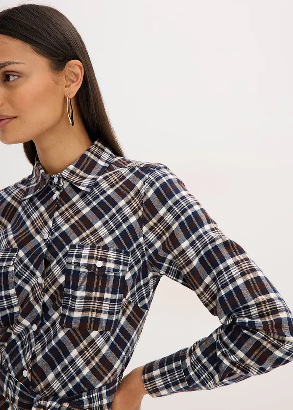 Robe-chemise en flanelle douce, bonprix