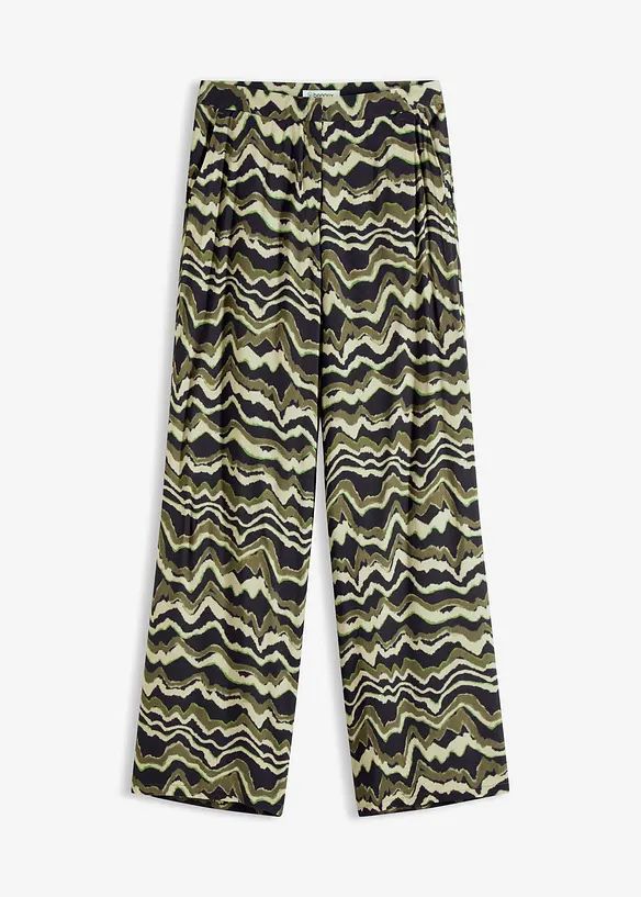 Pantalon palazzo en léger crêpe de viscose, bonprix