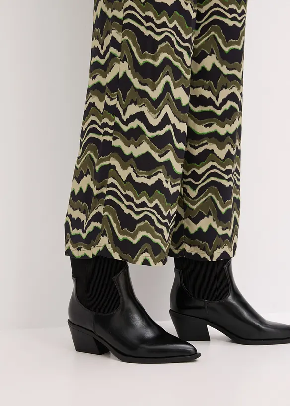 Pantalon palazzo en léger crêpe de viscose, bonprix