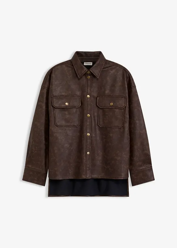 Chemise enduite effet usé, bonprix