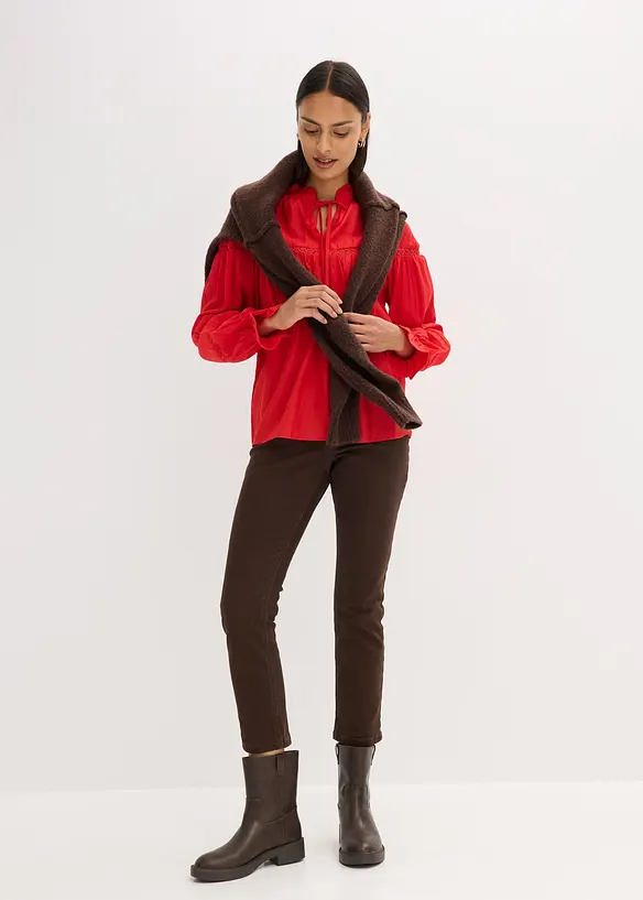 Pantalon en twill de coton extensible, bonprix